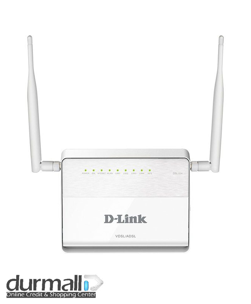مودم روتر VDSL/ADSL بی‌سیم N300 دیلینک D-link مدل DSL-224