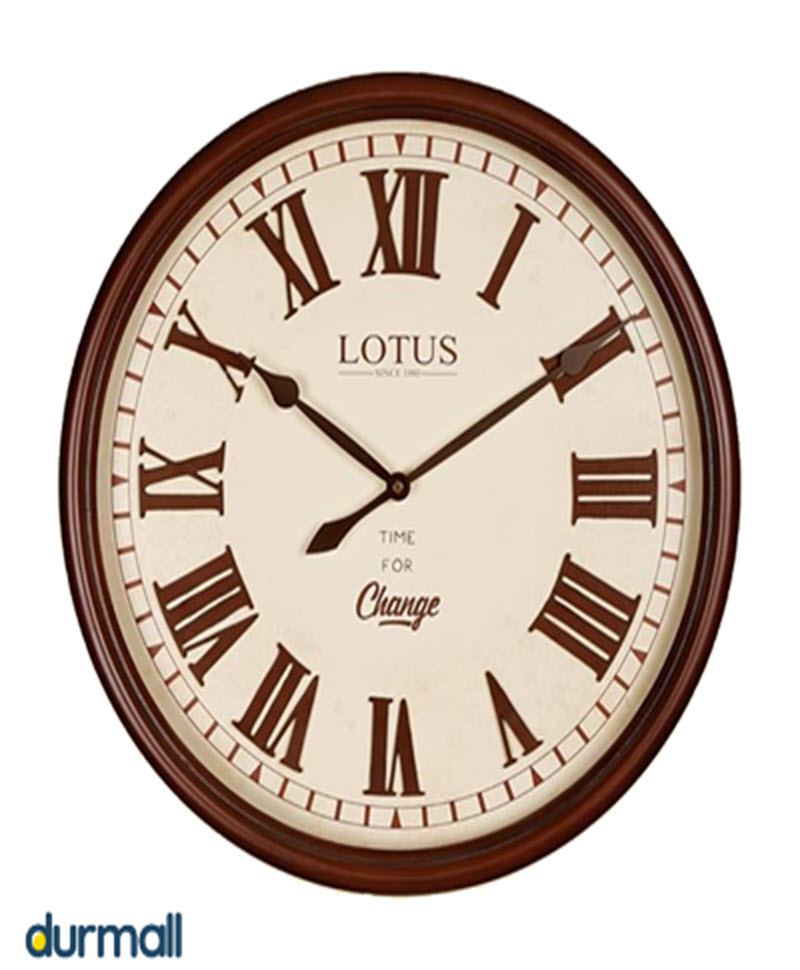 ساعت  دیواری لوتوس Lotus مدل Browndell کد W-255 طرح چوبی